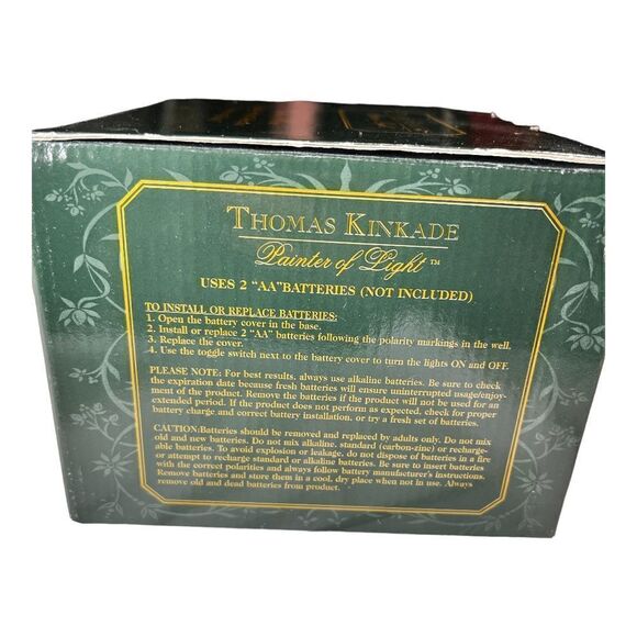 NIB THOMAS KINKADE MEMORIES OF HOME LIGHTED COTTAGE  "STONEHEARTH HUTCH" LIGHTED - Picture 12 of 14